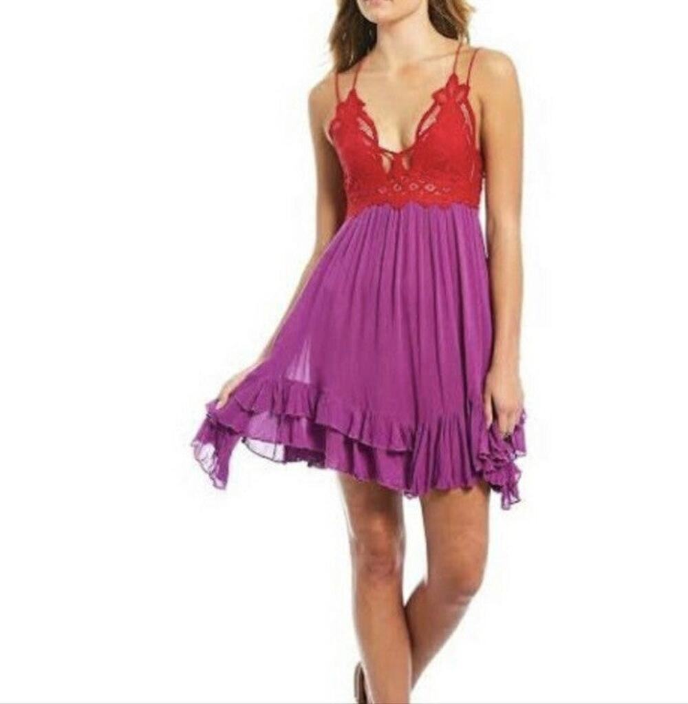 Free People Adella Slip Dress - L